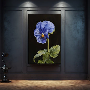 Purple Flower Painting on Canvas